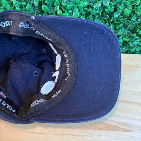 Vintage Polo Sport Pepsi Strapback Hat  Strap Back 90s PEPSY Ralph Lauren - Picture 4 of 7